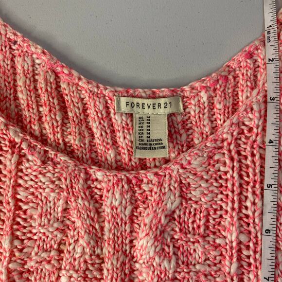 Forever 21 knit pink crop top Size Medium - Picture 4 of 7